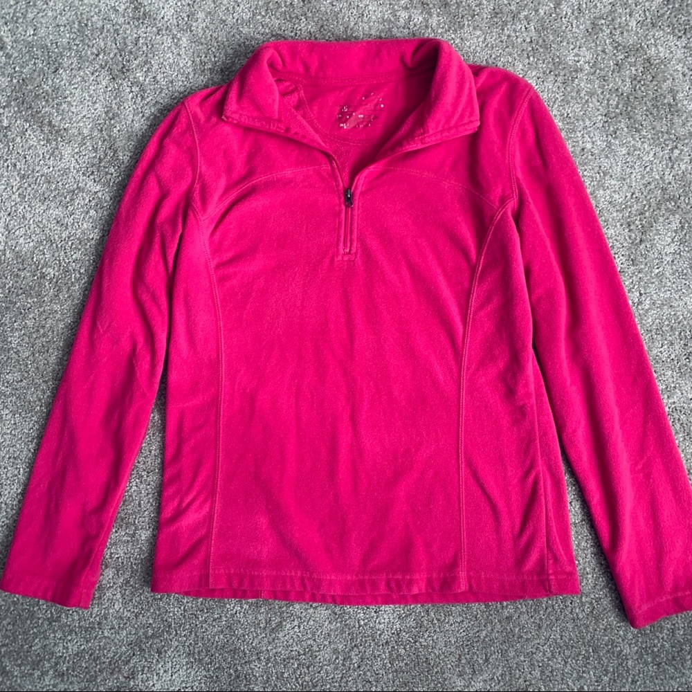 Tek gear pink fleece quarter-zip jacket - Picture 1 of 3